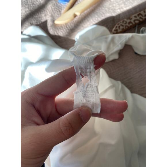 SHOW ME YOUR MUMU Ramona White Ruffle Mini Dress Size Large - Picture 9 of 13